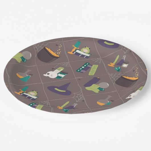 Heksenspreuk levert Halloween Papieren Bordje (Gekanteld)