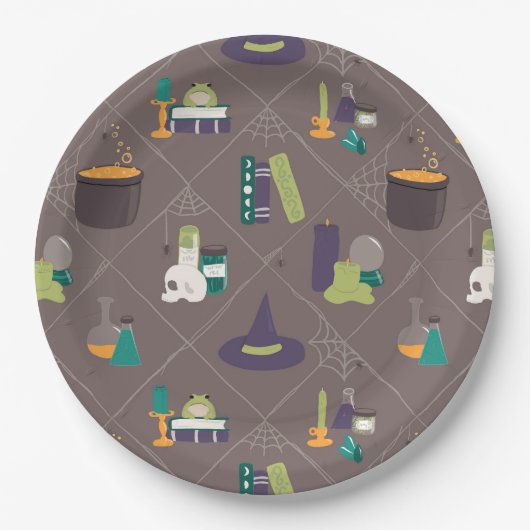 Heksenspreuk levert Halloween Papieren Bordje (Voorkant)