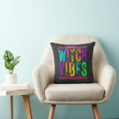 Heksenstemming Halloween Neon Geruite Boog Kussen (Stoel)