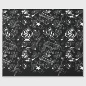 Heksenstijl hekserij wicca cadeaupapier (Vlak)