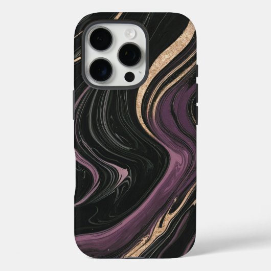 heksenstroom | Donker marmer en gouden aderen Case-Mate iPhone Case (Achterkant)