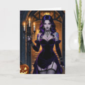 Heksenthema Halloween en kleurplaat Inside Kaart (Voorkant)