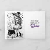 Heksenthema Halloween en kleurplaat Inside Kaart (Binnen)