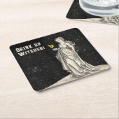 Heksenthema Halloween Party Cocktail Menu Kartonnen Onderzetters (Schuin)