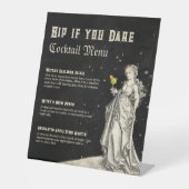 Heksenthema Halloween Party Cocktail Menu Reclamebord Met Voetstuk (Voorkant)