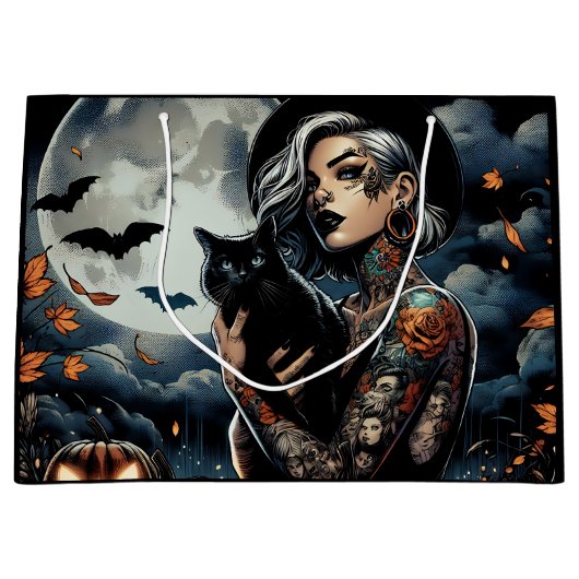 Heksenthema Halloweenfeest Groot Cadeauzakje (Voorkant)