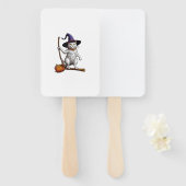 Heksentovenaar Halloween Heksenmystieke Kattenlief Handwaaier (Voorkant en achterkant)