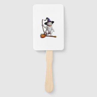 Heksentovenaar Halloween Heksenmystieke Kattenlief Handwaaier