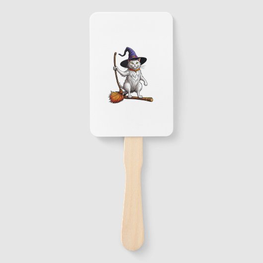 Heksentovenaar Halloween Heksenmystieke Kattenlief Handwaaier (Voorkant)
