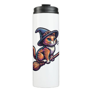 Heksentovenaar Halloween Heksenmystieke Kattenlief Thermosbeker