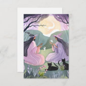 Heksenuur katten bedankkaart (Voorkant / Achterkant)