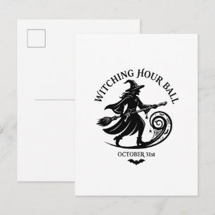 Heksenuurbal Halloween Uitnodiging Briefkaart