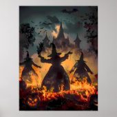 Heksenuurritueel – Vuurdans van de Drie Zusters Poster (Voorkant)