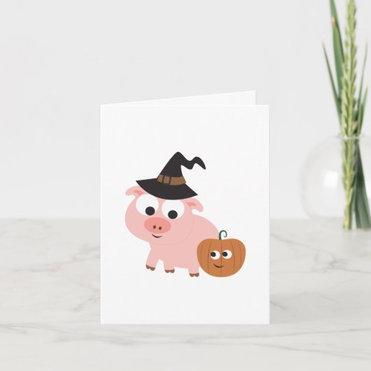 Heksenvarken, Happy Halloween Kaart (Voorkant)