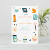 Heksenverjaardagsfeestuitnodiging voor Halloween Kaart (Staand voorkant)