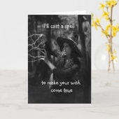 Heksenverjaardagskaart Kaart (Gele Bloem)