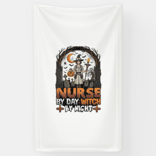 Heksenverpleegster Dag Heksen Nacht Halloween Begr Spandoek