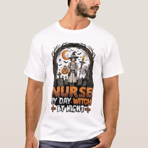 Heksenverpleegster Dag Heksen Nacht Halloween Begr T-shirt