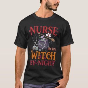Heksenverpleegster Dag Heksen Nacht Halloween Kete T-shirt