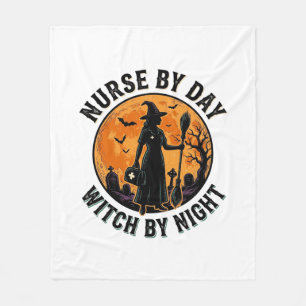 Heksenverpleegster Halloween Oude Spokerige Shift  Fleece Deken