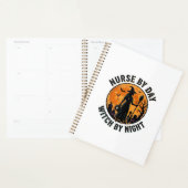Heksenverpleegster Halloween Oude Spokerige Shift  Planner (Display)