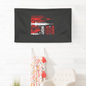 Heksenverpleegster Halloween Skyline Design_1 Spandoek (Insitu)