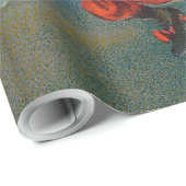 Heksenvliegen met zwarte kat op Halloween Night Cadeaupapier (Rol Hoek)