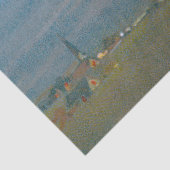 Heksenvliegen met zwarte kat op Halloween Night Tissuepapier (Detail)