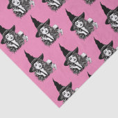 Heksenvrouw, Zwarte elegante heks met wijn Tissuepapier (Detail)