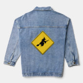 Heksenwaarschuwing Halloween Denim Jacket (Achterkant)