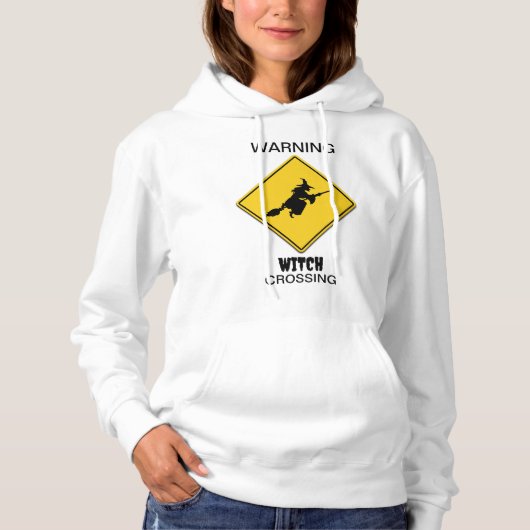 Heksenwaarschuwing Halloween Hoodie (Voorkant)