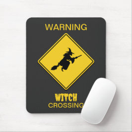 Heksenwaarschuwing Halloween Muismat