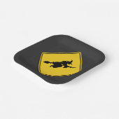 Heksenwaarschuwing Halloween Papieren Bordje (Gebogen)