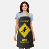 Heksenwaarschuwing Halloween Schort (Gedragen)