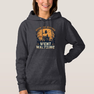 Heksenwals Halloween Vintage Gravure Ontwerp_ Hoodie