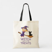 Heksenweg naar de lekkernijen Schattige Halloween Tote Bag (Achterkant)