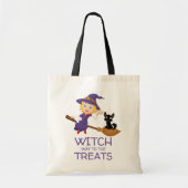 Heksenweg naar de lekkernijen Schattige Halloween Tote Bag (Voorkant)