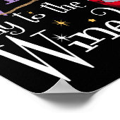 Heksenweg naar de wijn Halloween Drink voor Wicca Poster (Hoek)