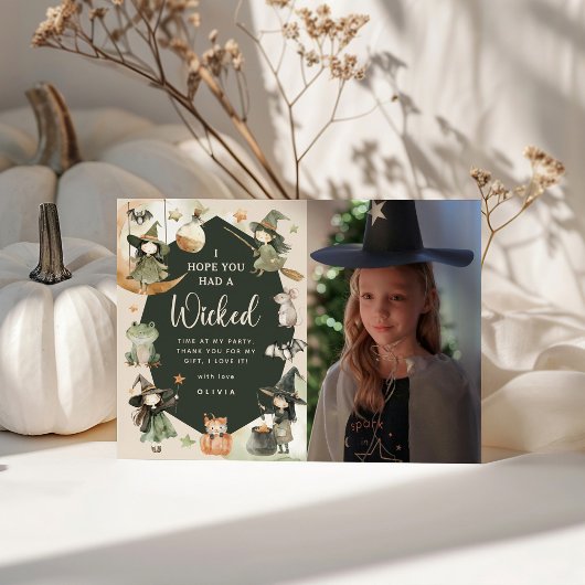 'Heksenweg naar het Feest' Kinderen Halloween Verj Bedankkaart