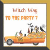 Heksenweg naar het Halloweenfeest van de bemanning Sticker (Voorkant)