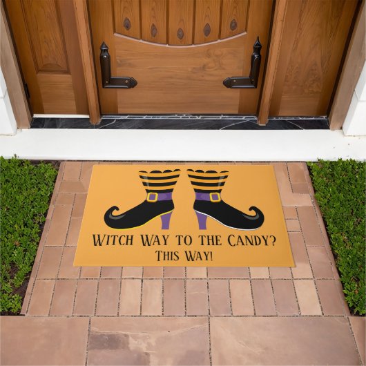 Heksenweg naar het Snoep Witch Boots Halloween Deurmat (Buiten)