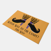 Heksenweg naar het Snoep Witch Boots Halloween Deurmat (Schuin)