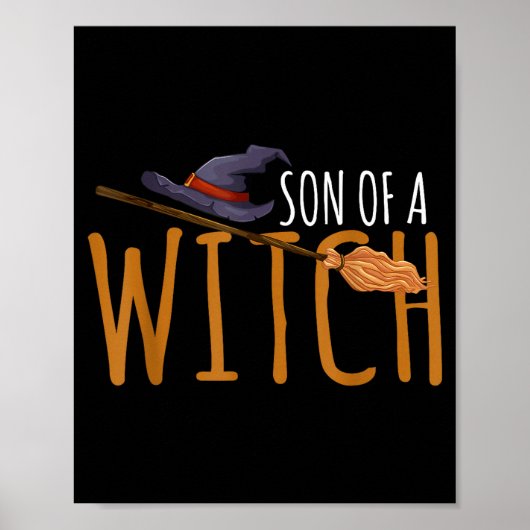 Heksenzoon halloween hoed poster (Voorkant)