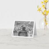 HEKSENZUSTERS, ZWARTE KAT & HALLOWEENBROUWSEL KAART (Gele Bloem)