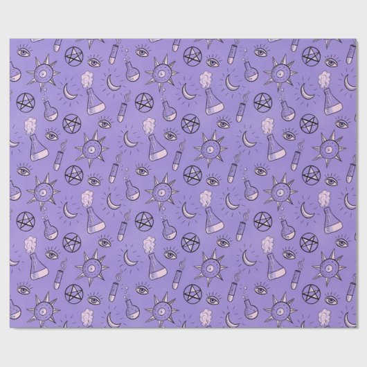 Hekserig Occulte Symbolen Patroon - Mystiek Magisc Cadeaupapier (Vlak)