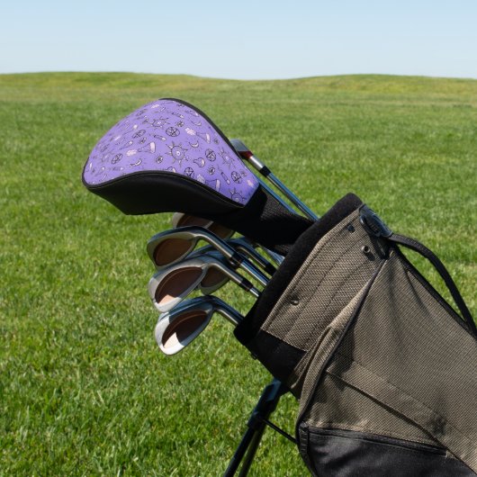 Hekserig Occulte Symbolen Patroon - Mystiek Magisc Golfheadcover (Insitu)