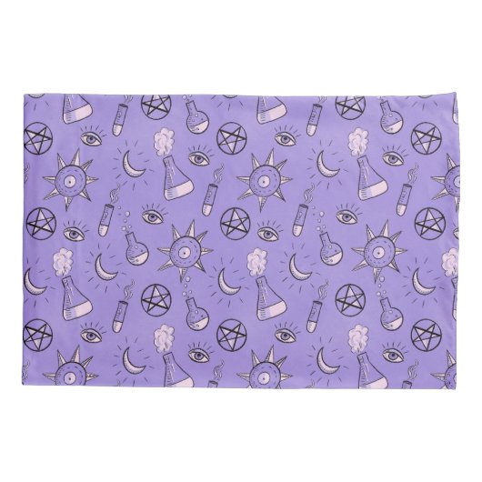 Hekserig Occulte Symbolen Patroon - Mystiek Magisc Kussensloop (Achterkant)