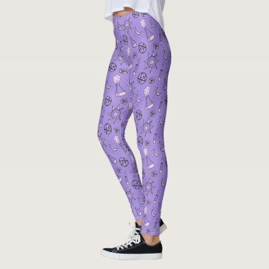 Hekserig Occulte Symbolen Patroon - Mystiek Magisc Leggings (Links)