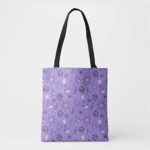 Hekserig Occulte Symbolen Patroon - Mystiek Magisc Tote Bag