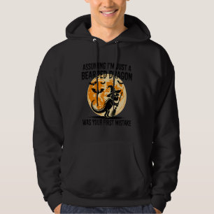 Hekserige baarddraak Halloween maan Hoodie